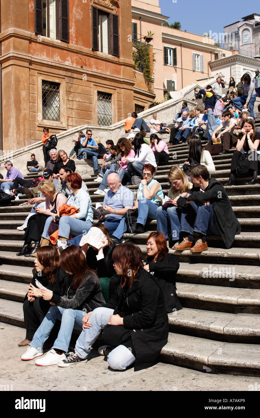 Italian Step Spanish Steps Rome Italy Stock Photo - Alamy