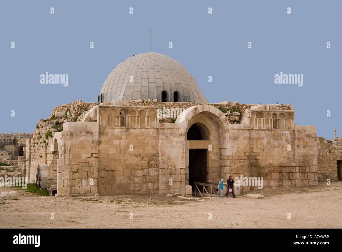 Jordan, Amman, Citadel, Umayyad palace Stock Photo