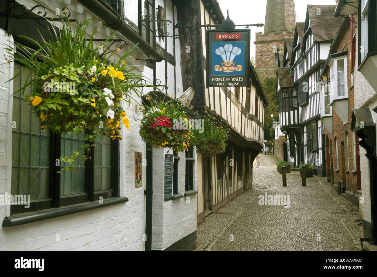 England. Herefordshire. Ledbury, Church Lane Stock Photo Alamy