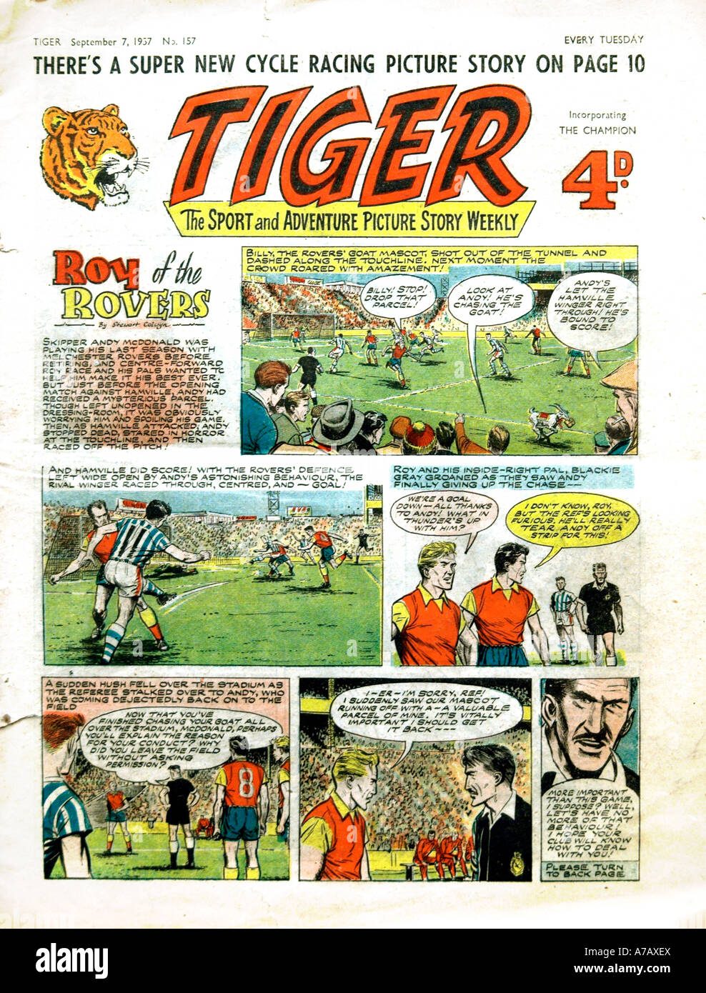 Tiger Comic Roy of the Rovers  EDITORIAL USE ONLY Stock Photo