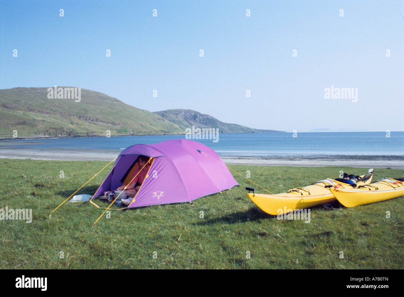 Wild Camping At Camasunary Bay On The Island Of Skye Scotland Stock Photo Alamy