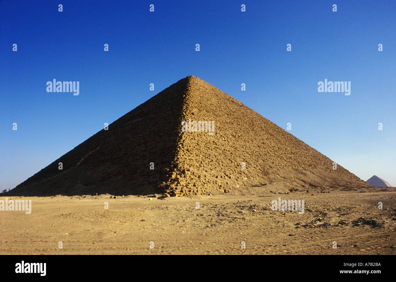 Red Pyramid of Sneferu at Dahshur, Egypt. Ancient archaeology. Stock Photo