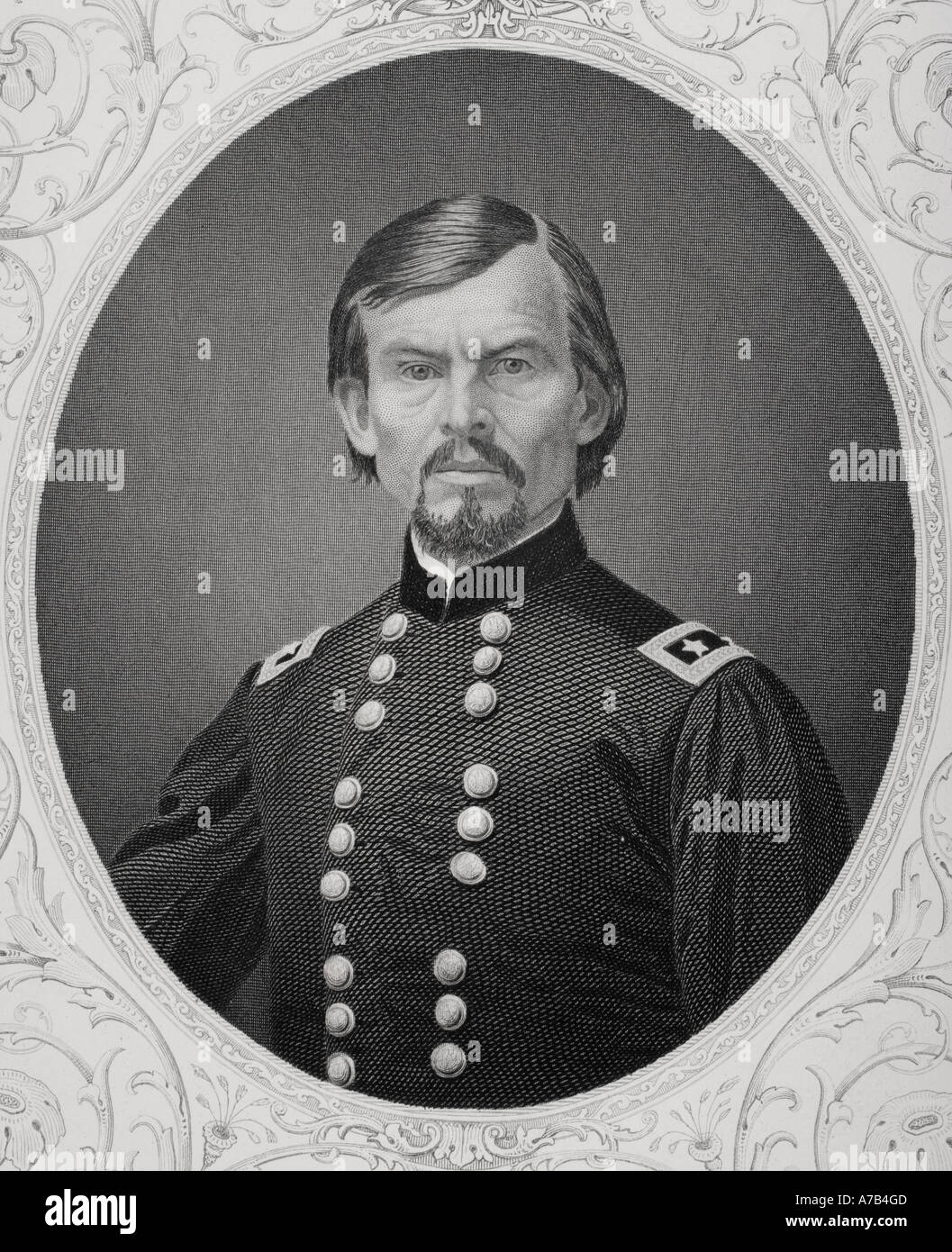 Franz Sigel 1824 to 1902.  German American military officer, revolutionist, teacher, newspaperman, politician and Union major general. Stock Photo