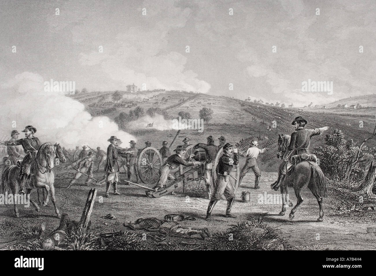 Battle of Gettysburg, Pennsylvania, 1863. Artist J R Chapin Stock Photo