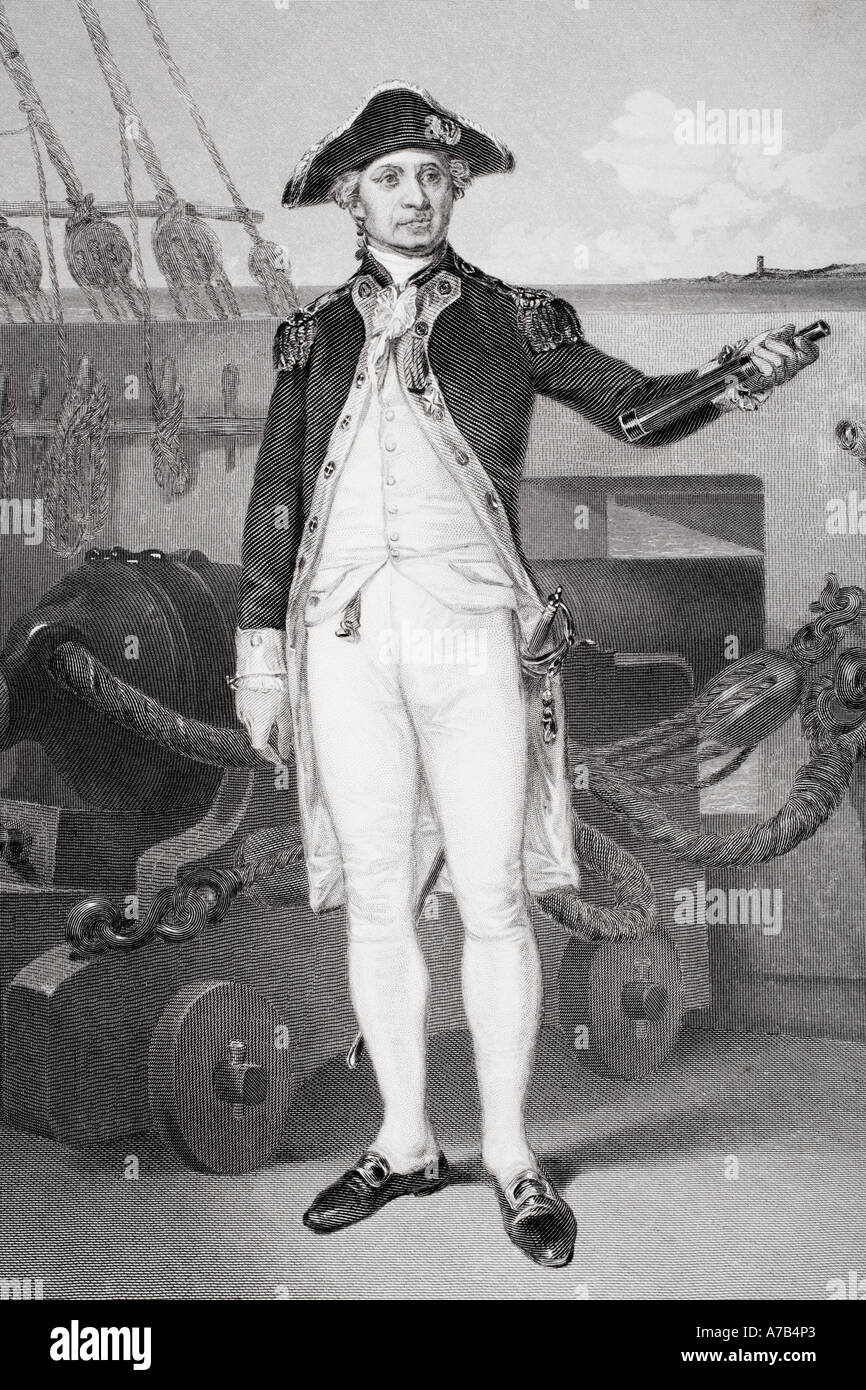 John Paul Jones, 1742 - 1792.  American Revolution naval officer and a founder of the United States Navy. Stock Photo