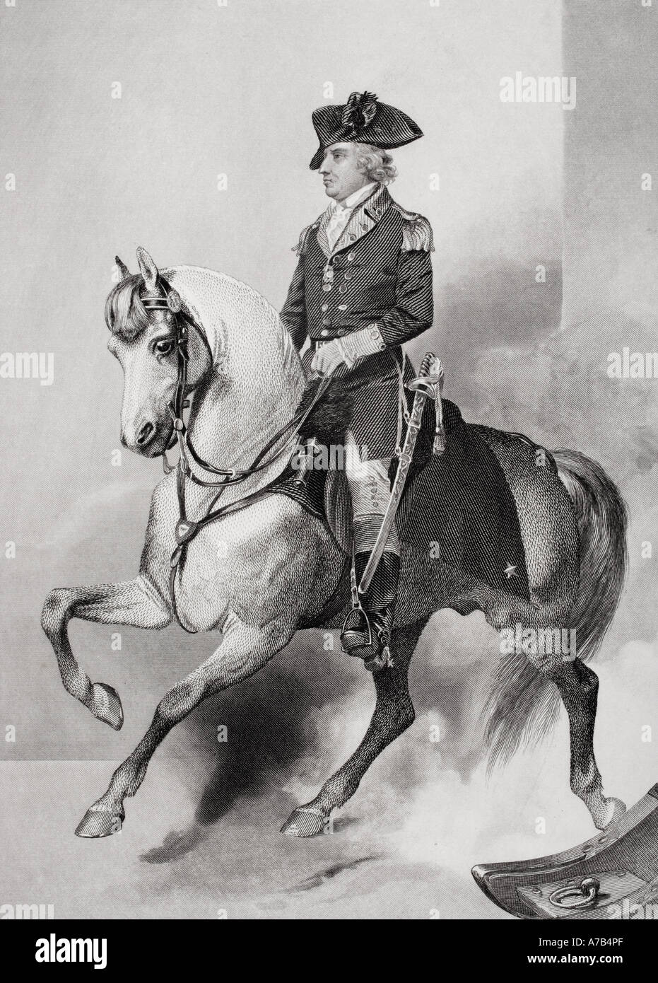 Horatio Lloyd Gates, 1728 - 1806.  English born American general during the American Revolutionary War. Stock Photo