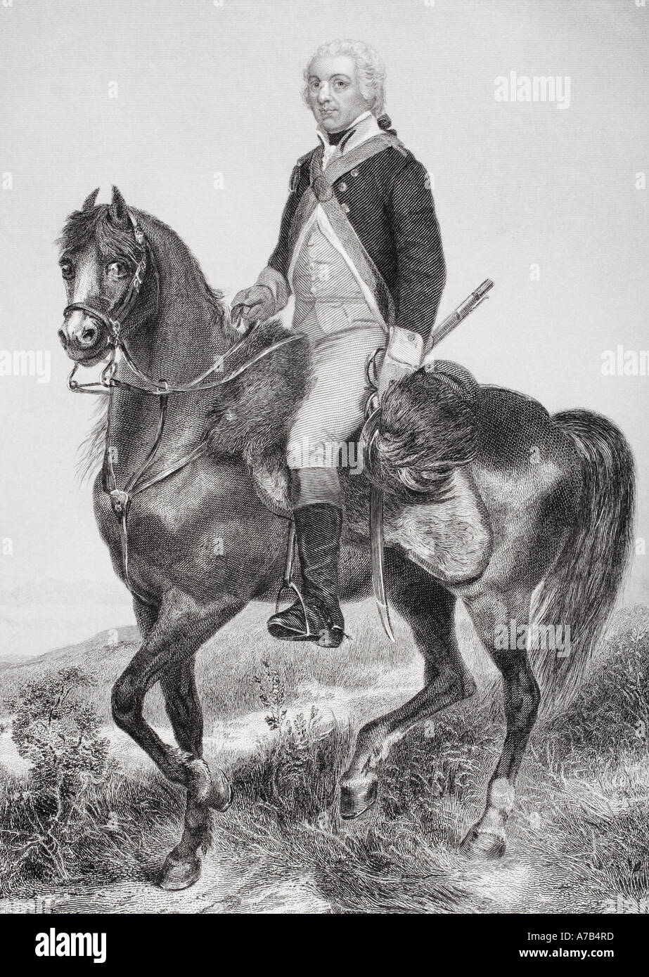 Major-General Henry 'Light-Horse Harry' Lee III, 1756 - 1818. Cavalry officer in American Revolution. Father of Robert E. Lee. Stock Photo