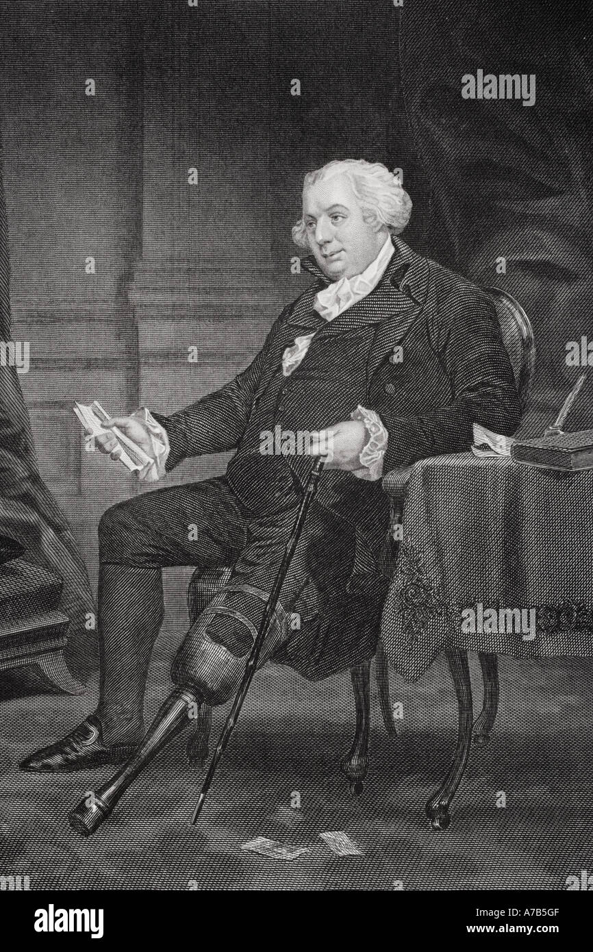 Gouverneur Morris, 1752 - 1816 .  American statesman, a Founding Father of the United States and a financial expert. Stock Photo