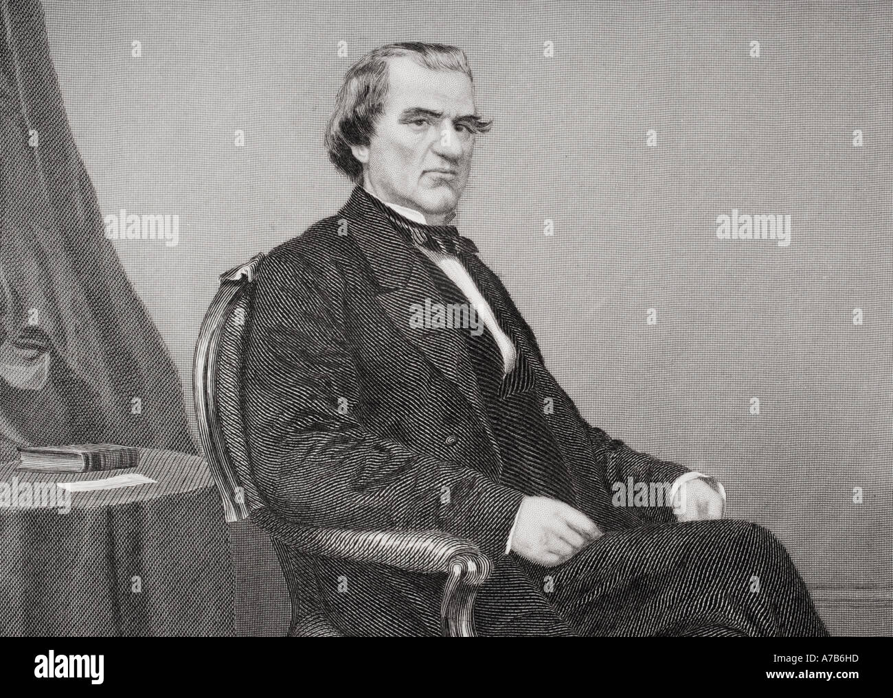 Andrew Johnson, 1808 - 1875. 17th president of the United States of America. Stock Photo
