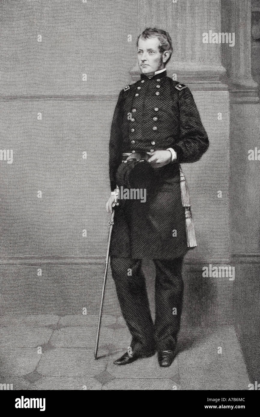 Joseph Hooker, 1814 - 1879. Union major general in the American Civil War. Stock Photo