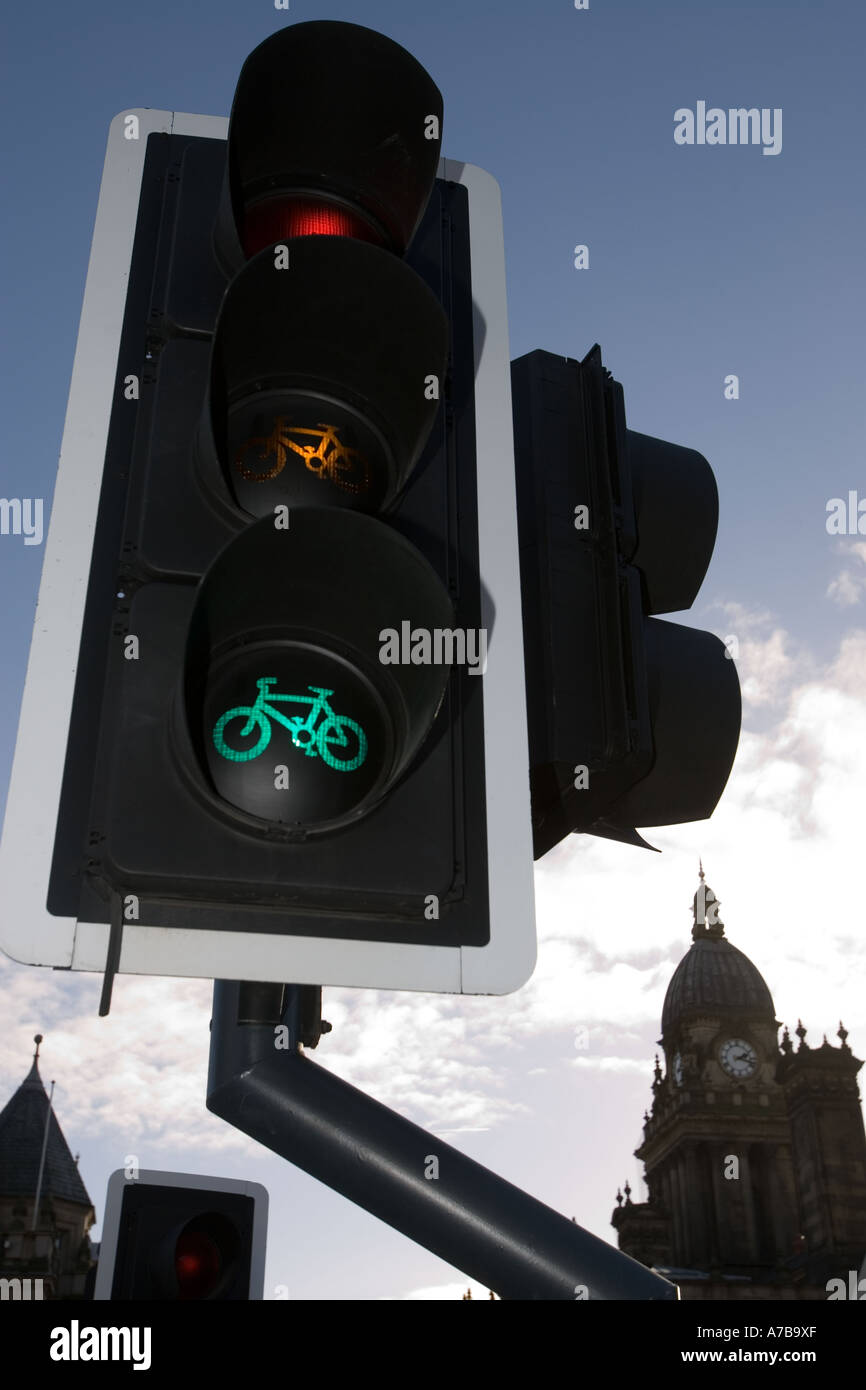 Leeds traffic lights Stock Photo Alamy