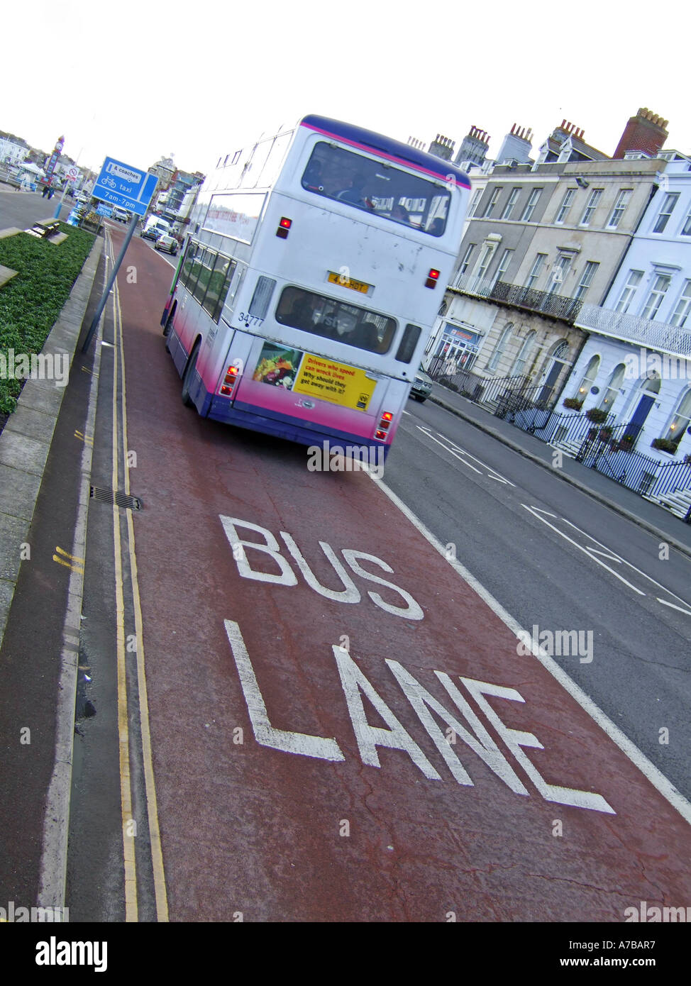Bus Lane, Britain UK Stock Photo Alamy