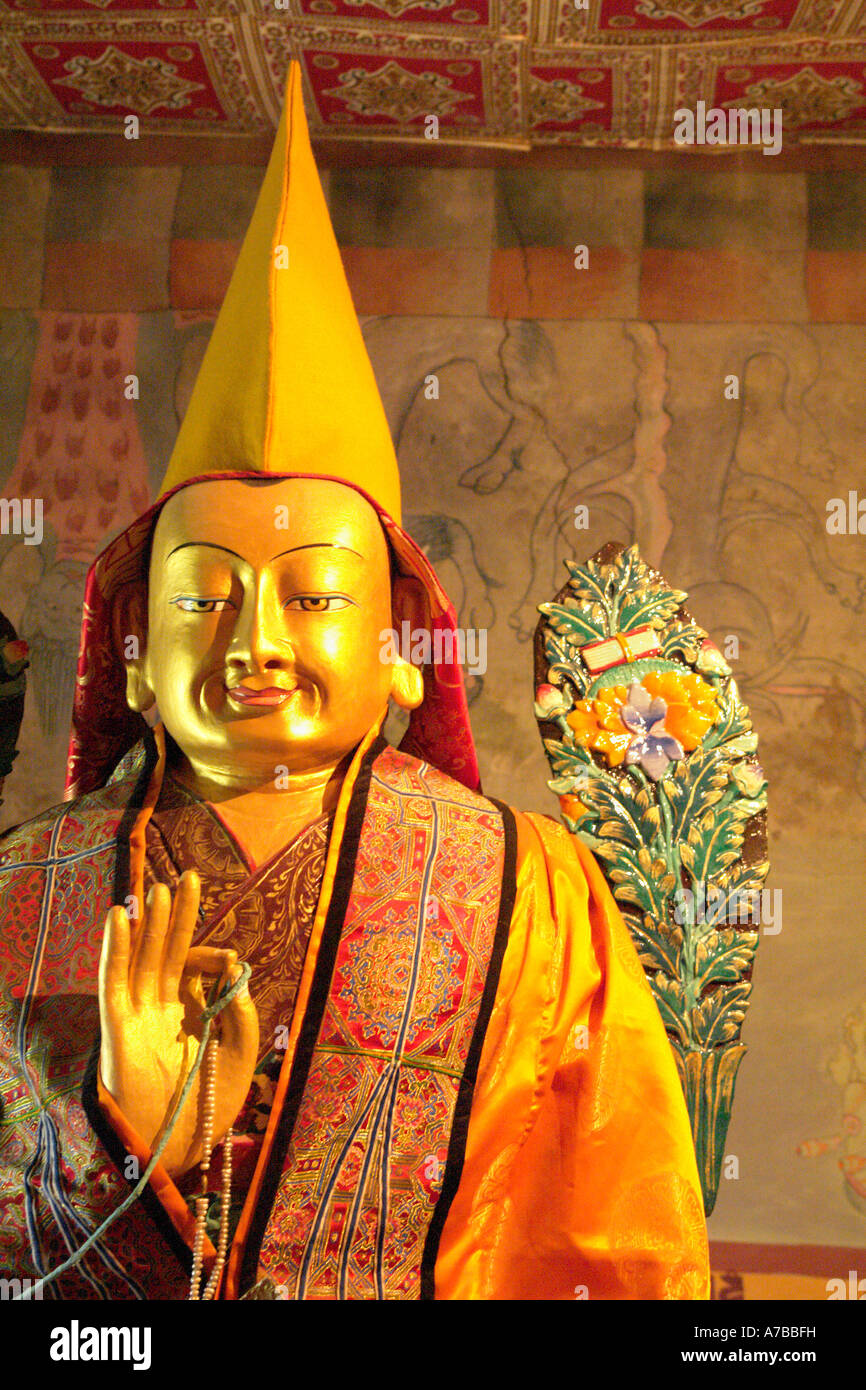 buddha thiksey gompa Stock Photo
