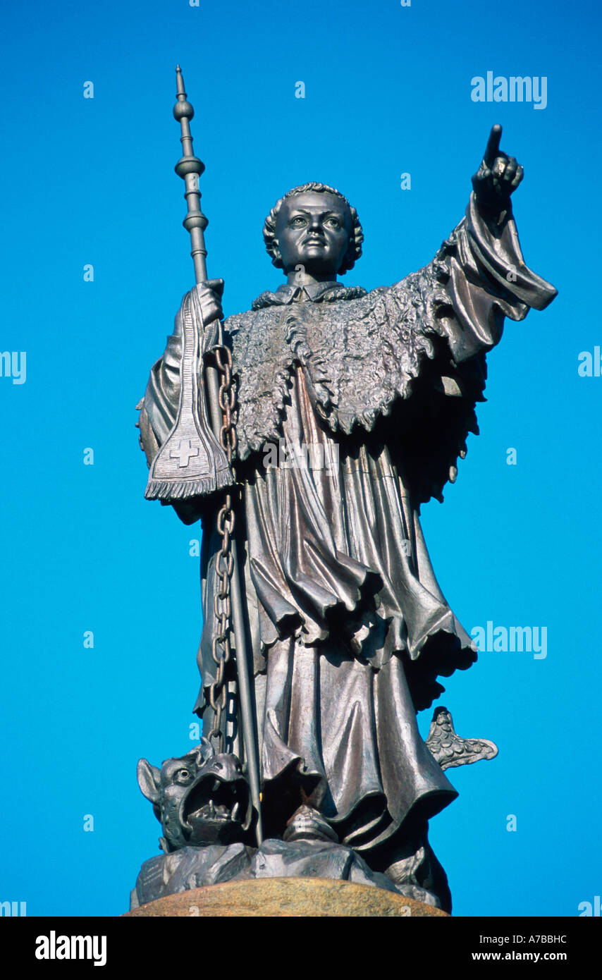 St. Bernard Statue Stock Photo