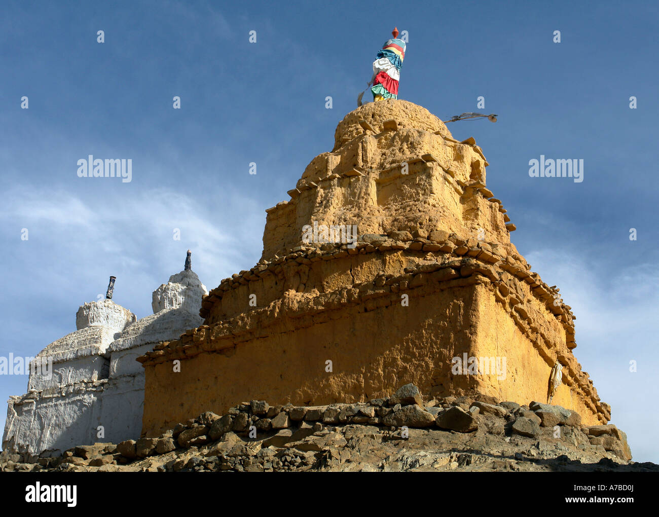stupas leh old town Stock Photo Alamy