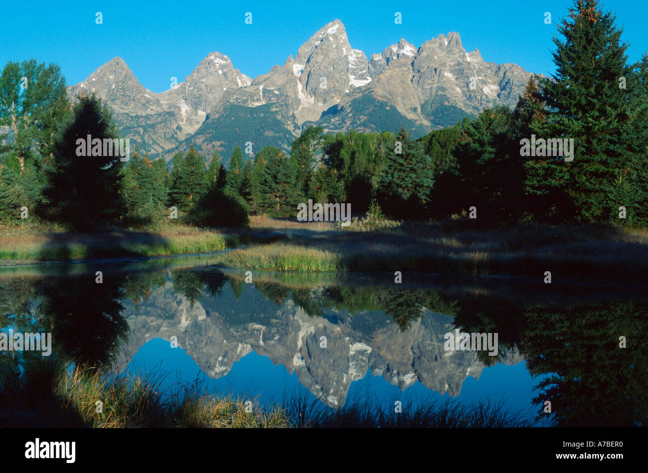 Mountain chain / Teton Range Stock Photo Alamy