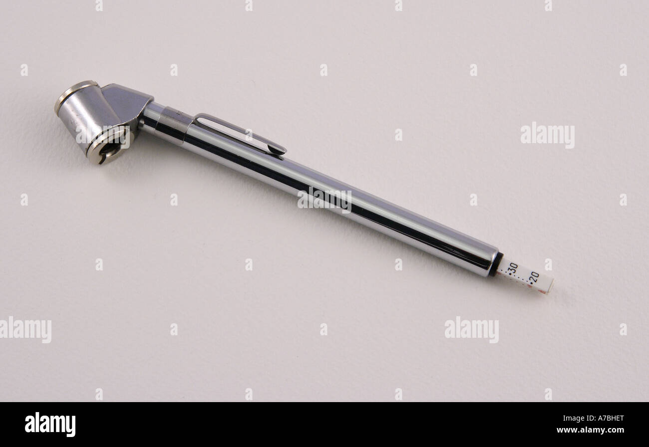tire gauge Stock Photo
