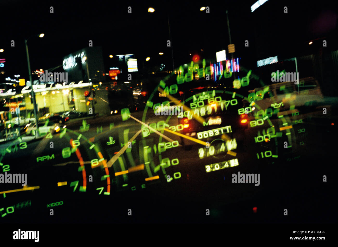 speedometer while driving Stock Photo Alamy