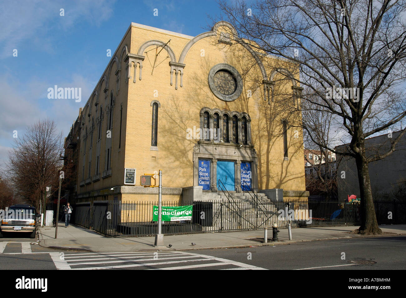 Park Slope Jewish Center in trendy Park Slope Brooklyn in NYC Stock