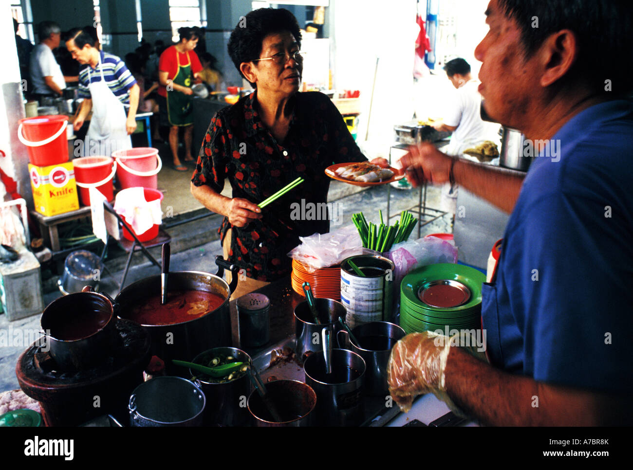 restaurant scene, ipoh, malaysia Stock Photo - Alamy