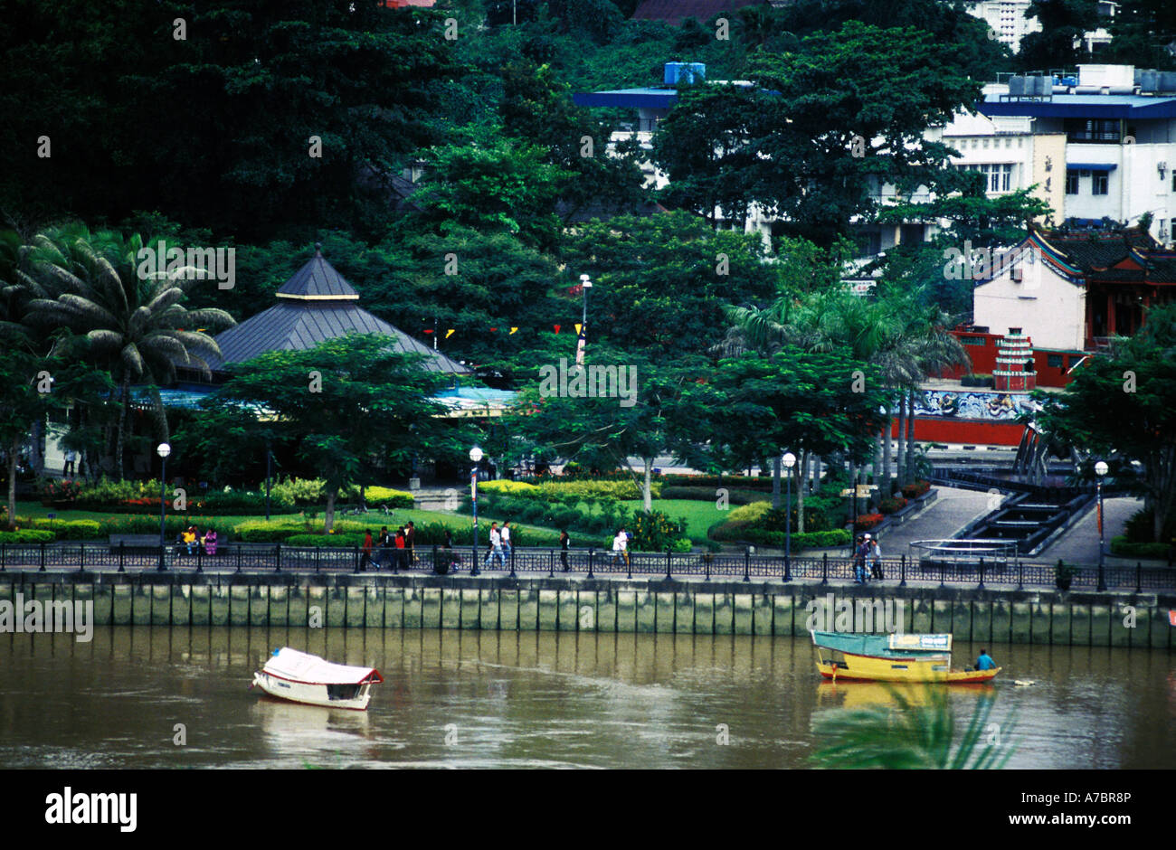riverfront, kuching, sarawak, malaysia Stock Photo