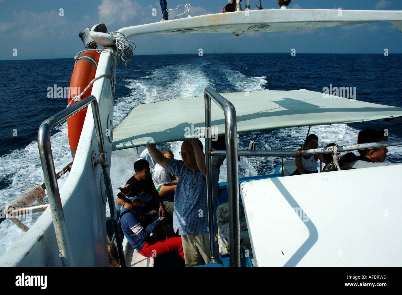 Back view speed boat hi-res stock photography and images - Alamy
