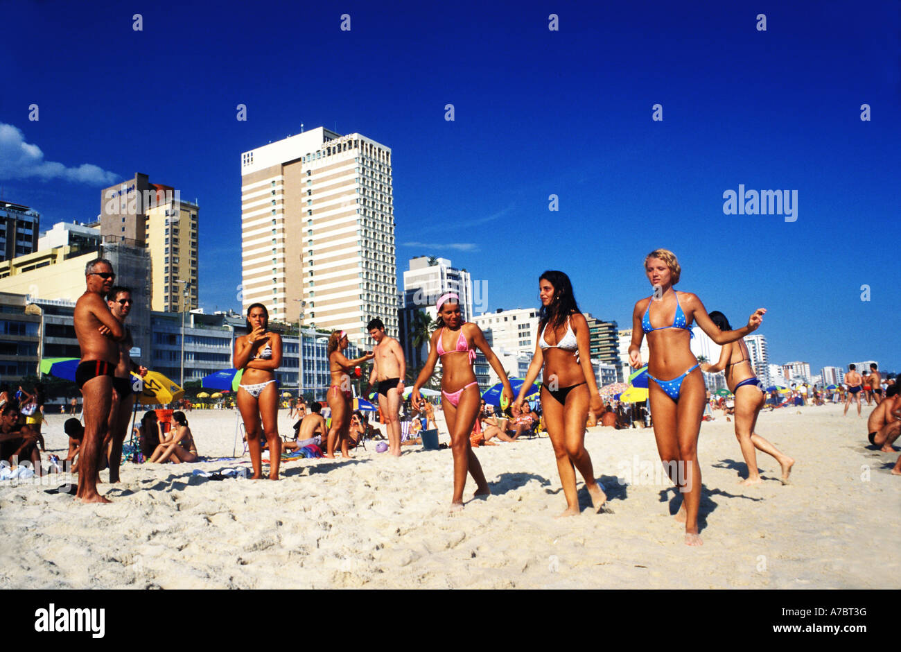 Ipanema Beach Scene Rio De Janeiro Brazil Stock Photo Alamy