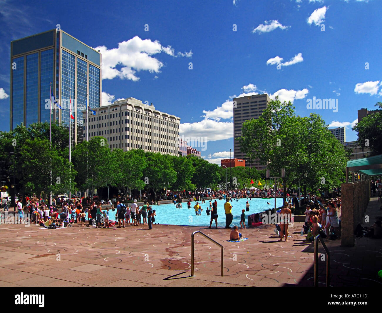 Outdoor Pool Edmonton Stock Photo Alamy