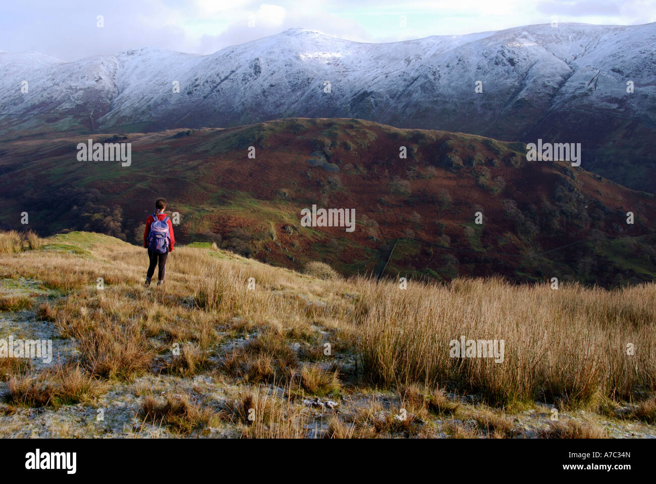 Wansfell Lake District England looking east Stock Photo