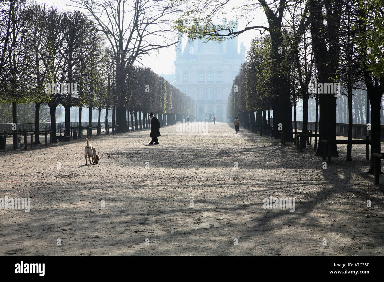 Garden of Tuileries Paris France Stock Photo