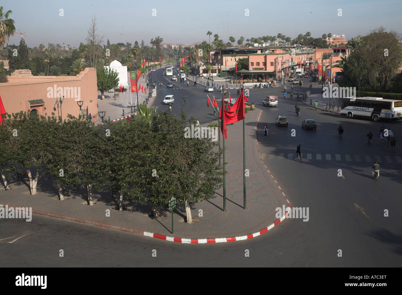 Avenue Mohammed V, Place de la Liberte, Marrakech, Morocco, north