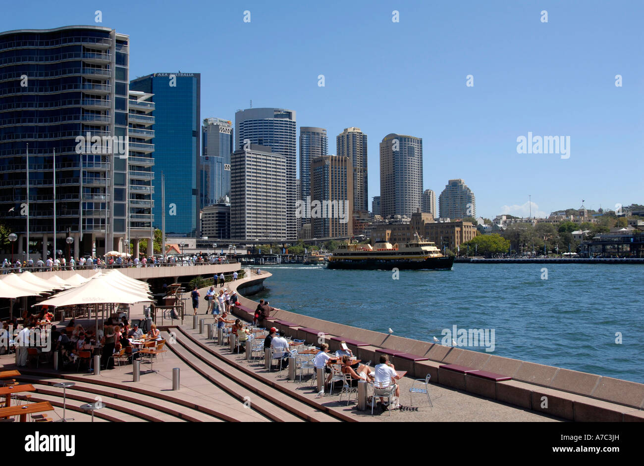 Outdoor cafe Circular Quay Sydney NSW Australia Stock Photo Alamy