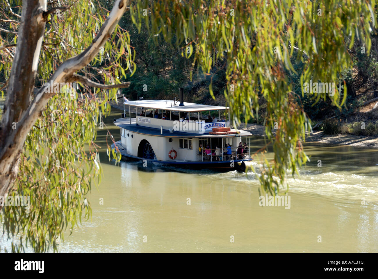 Canberra Paddle steamer Murray River Echuca Victoria Australia Stock
