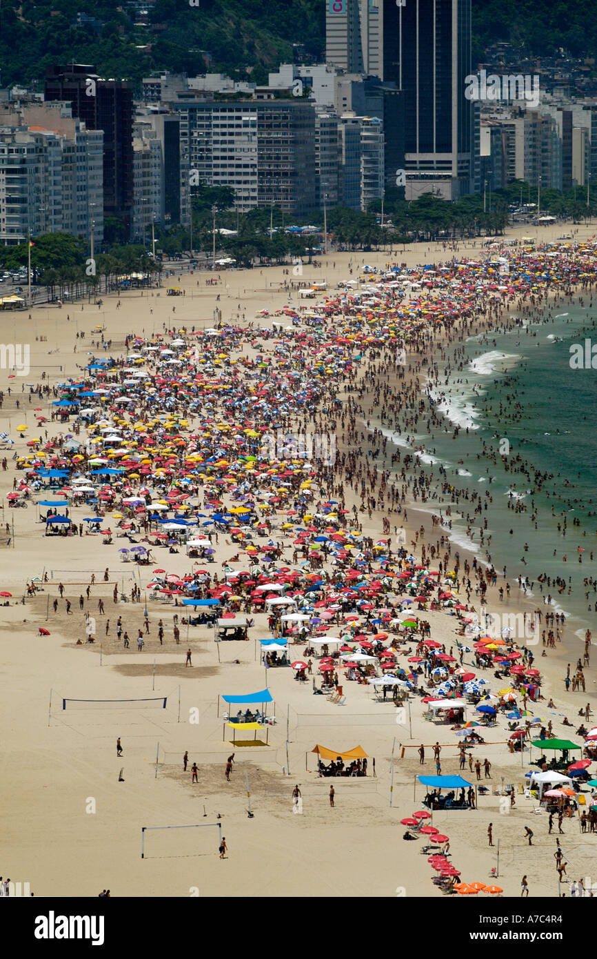 Long View Of Hotels On Atlantic Avenue And Copacabana Beach Rio De Janeiro Brazil Stock Photo Alamy
