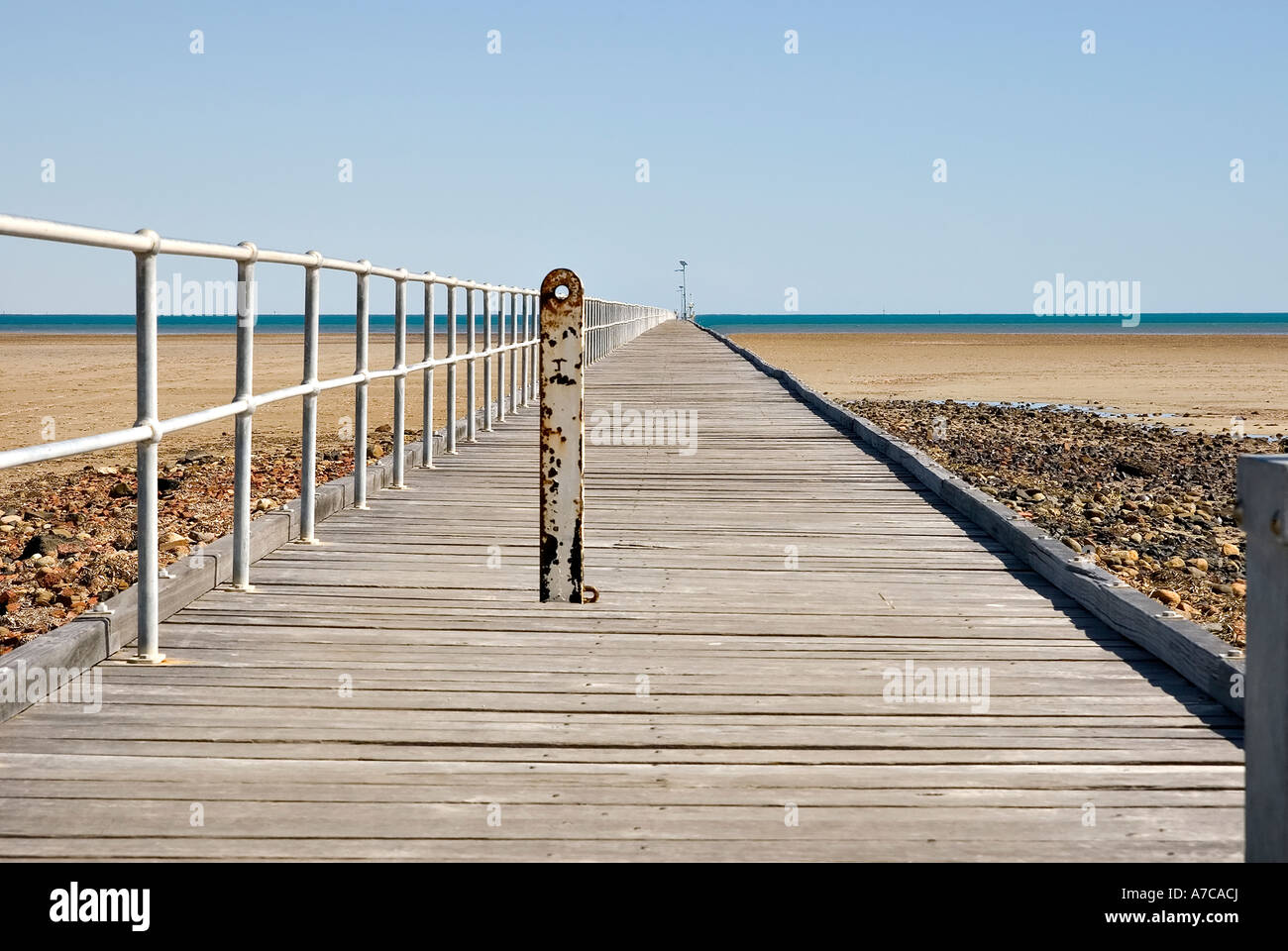 long jetty at port germein Stock Photo Alamy