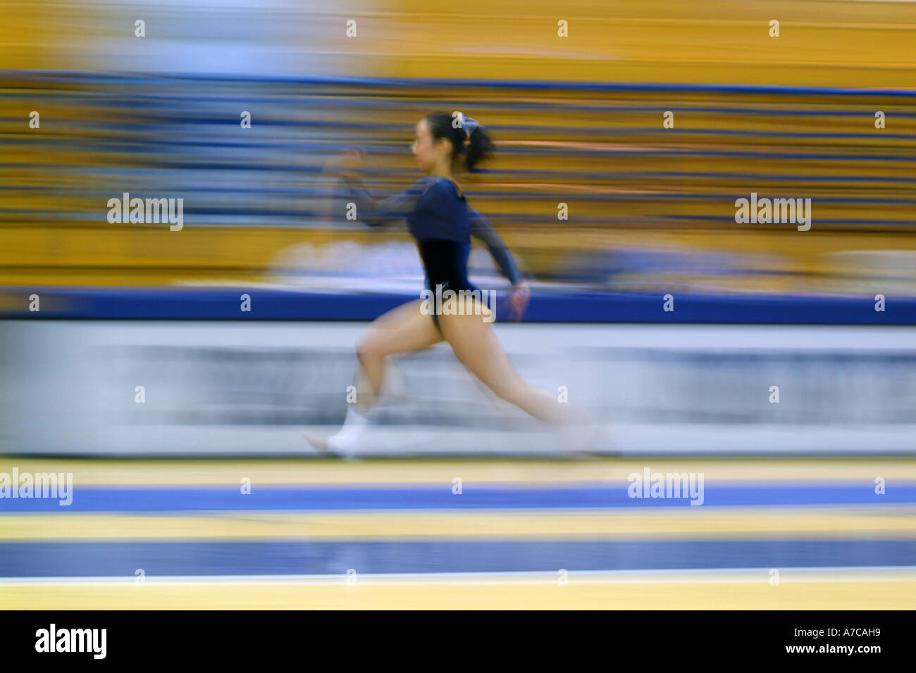 gymnast running Stock Photo