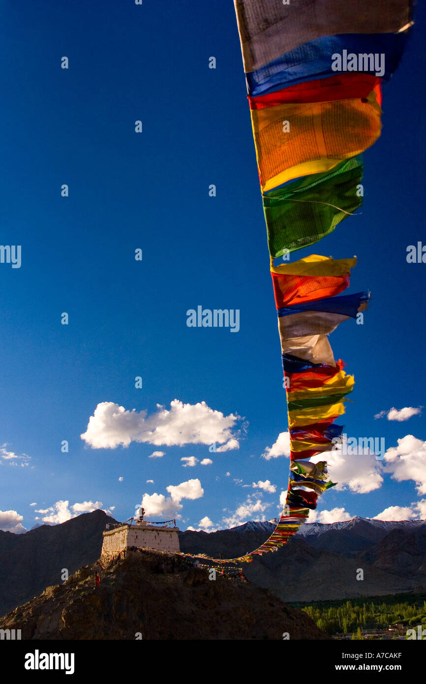 Prayer flag in Leh Leh Ladakh Indian Himalaya Stock Photo - Alamy