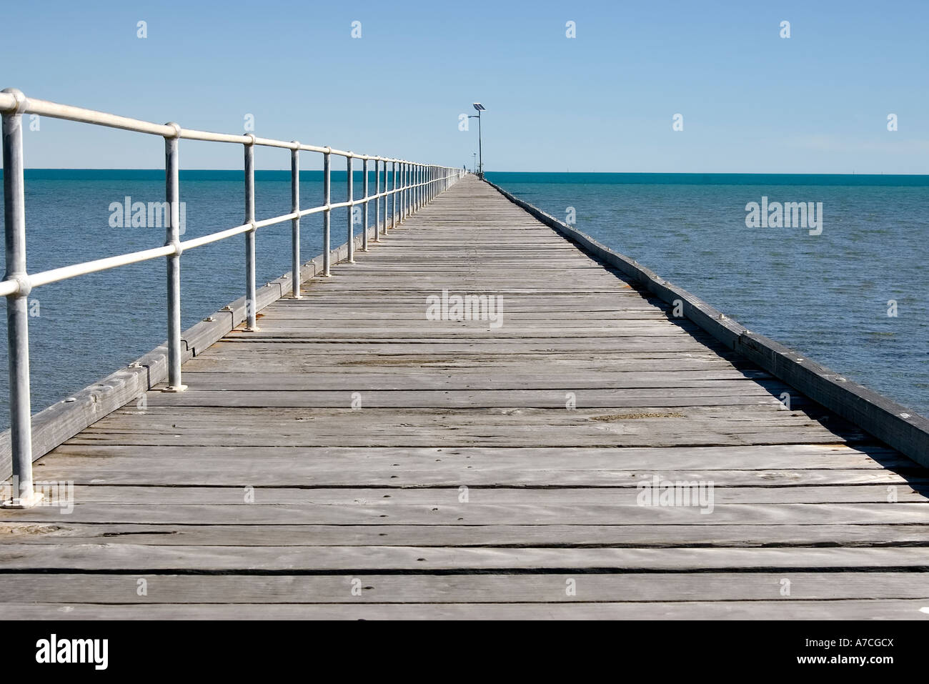 long jetty at port germein Stock Photo Alamy