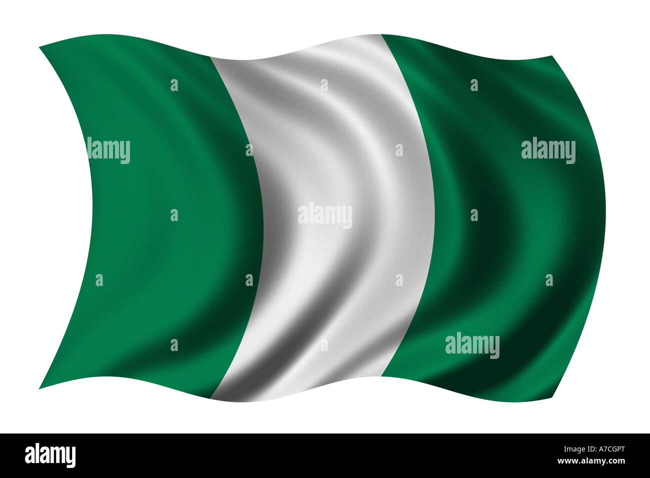 Flag of Nigeria Stock Photo