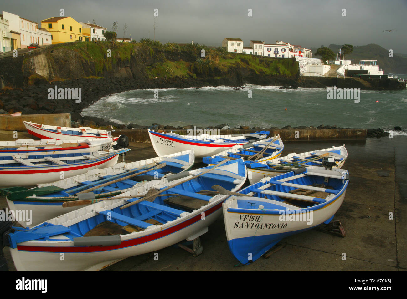 The Porto dos Carneiros harbor, in the azorean town of Lagoa. Azores  islands, Portugal Stock Photo - Alamy