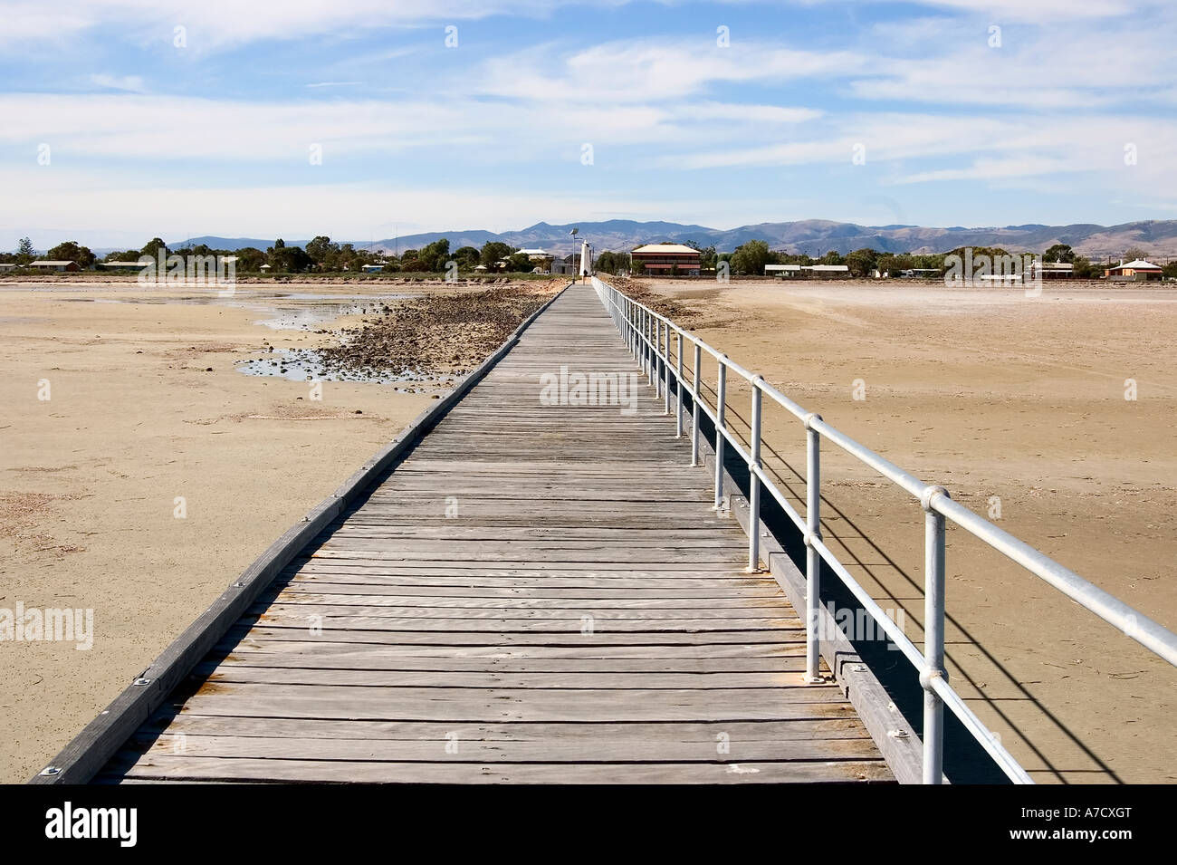 long jetty at port germein Stock Photo Alamy