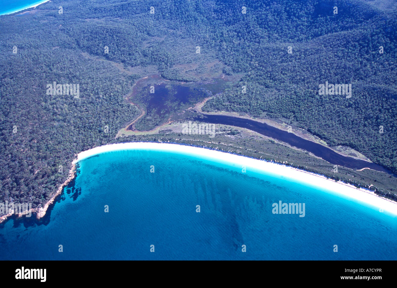 Aerial View Of Bay Stock Photo - Alamy