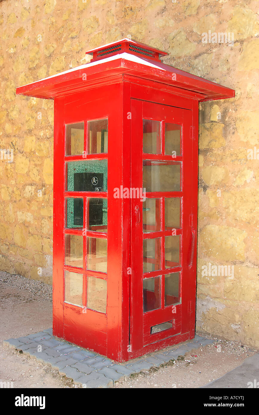 old red telephone box Stock Photo Alamy