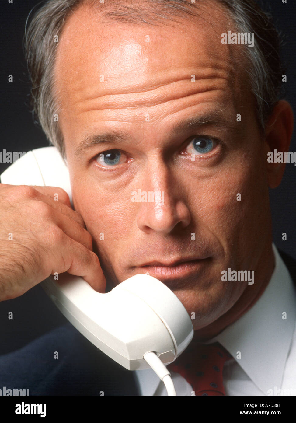 business executive on telephone in office Stock Photo