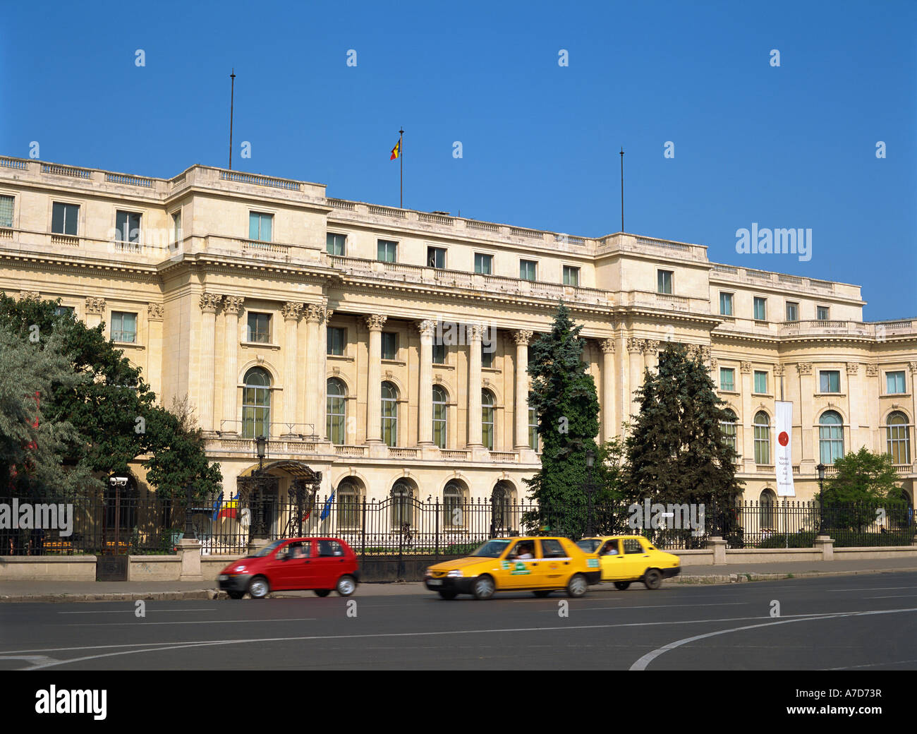 Piata Enescu, Royal Palace Stock Photo Alamy