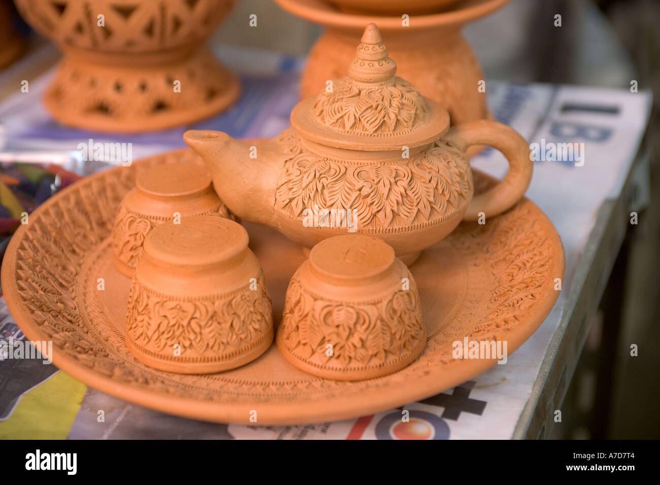 Pottery Ko Kret Island Bangkok Thailand Stock Photo Alamy