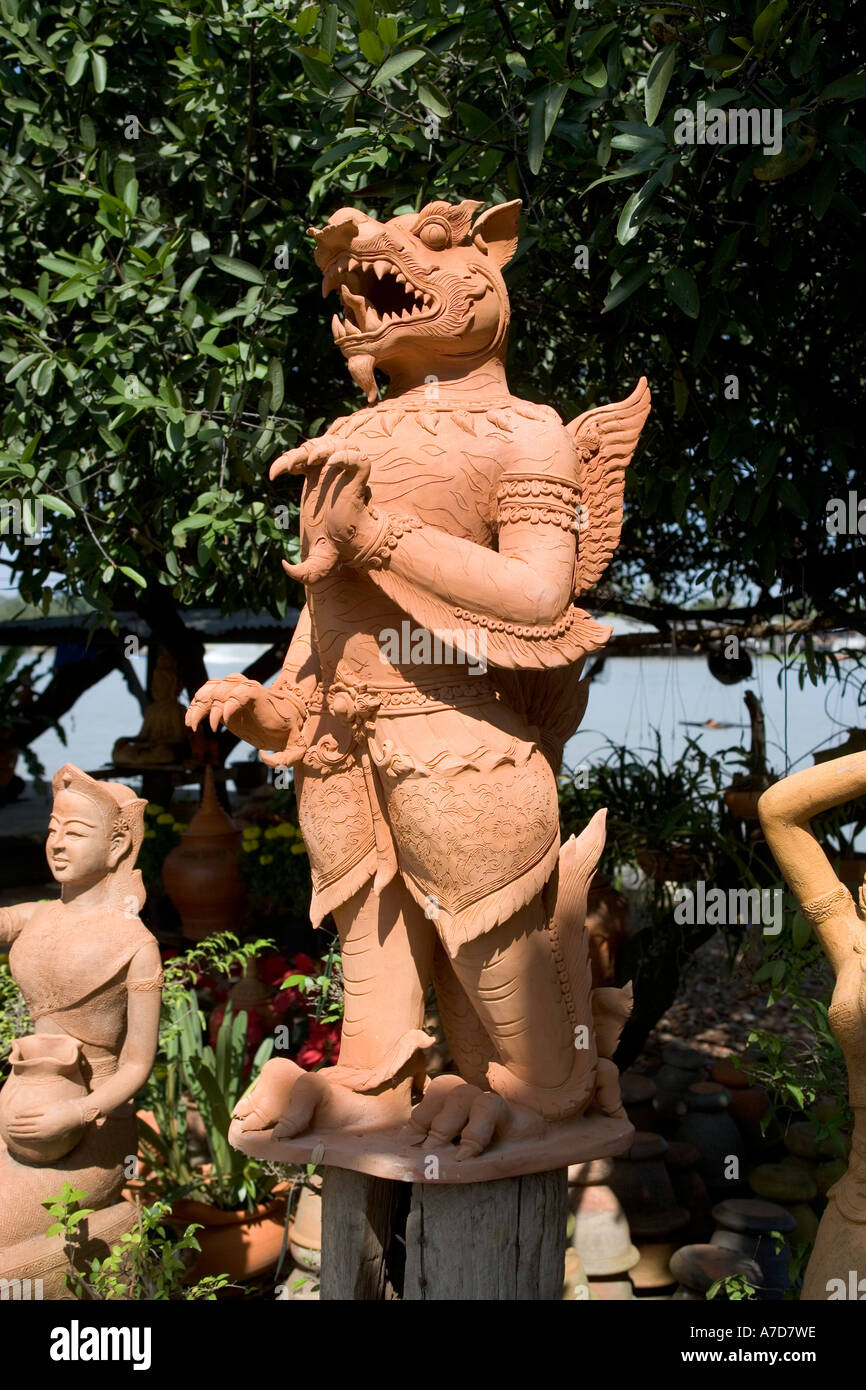 Clay Display Ko Kred Island near Bangkok Thailand Stock Photo