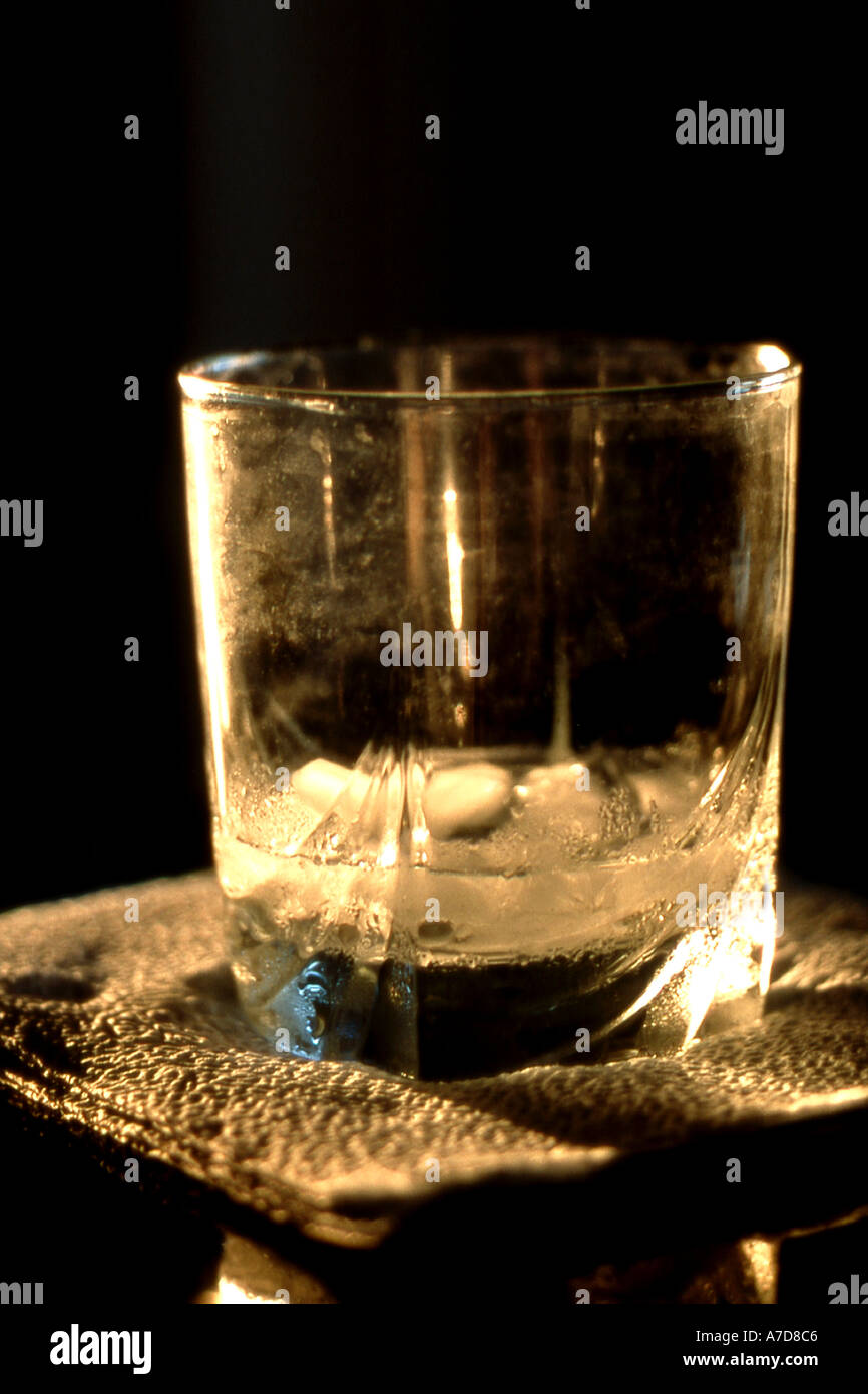 Empty dirty glass Stock Photo