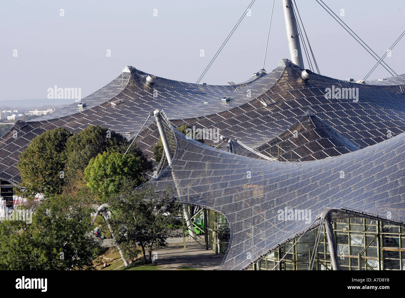 Munich, GER, 18. Oct. 2005 - Olympiahalle on the area of the olympic games 1972 in Munich. Stock Photo