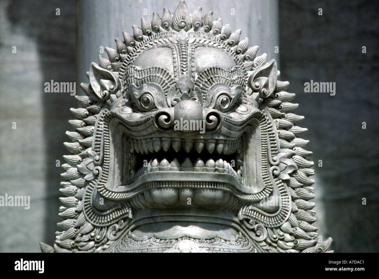 Carving at the Marble Temple Bangkok Stock Photo - Alamy